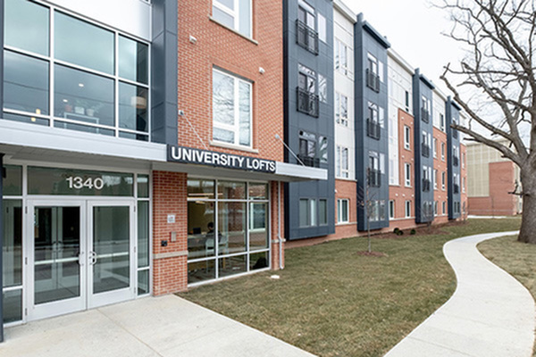 university lofts exterior 1340